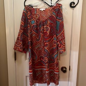 Pretty cold shoulder knee length dress